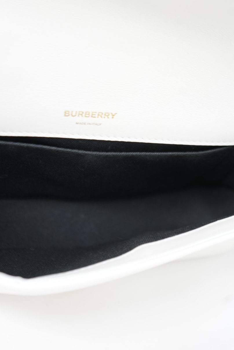 Burberry White Leather Lola Shoulder Bag