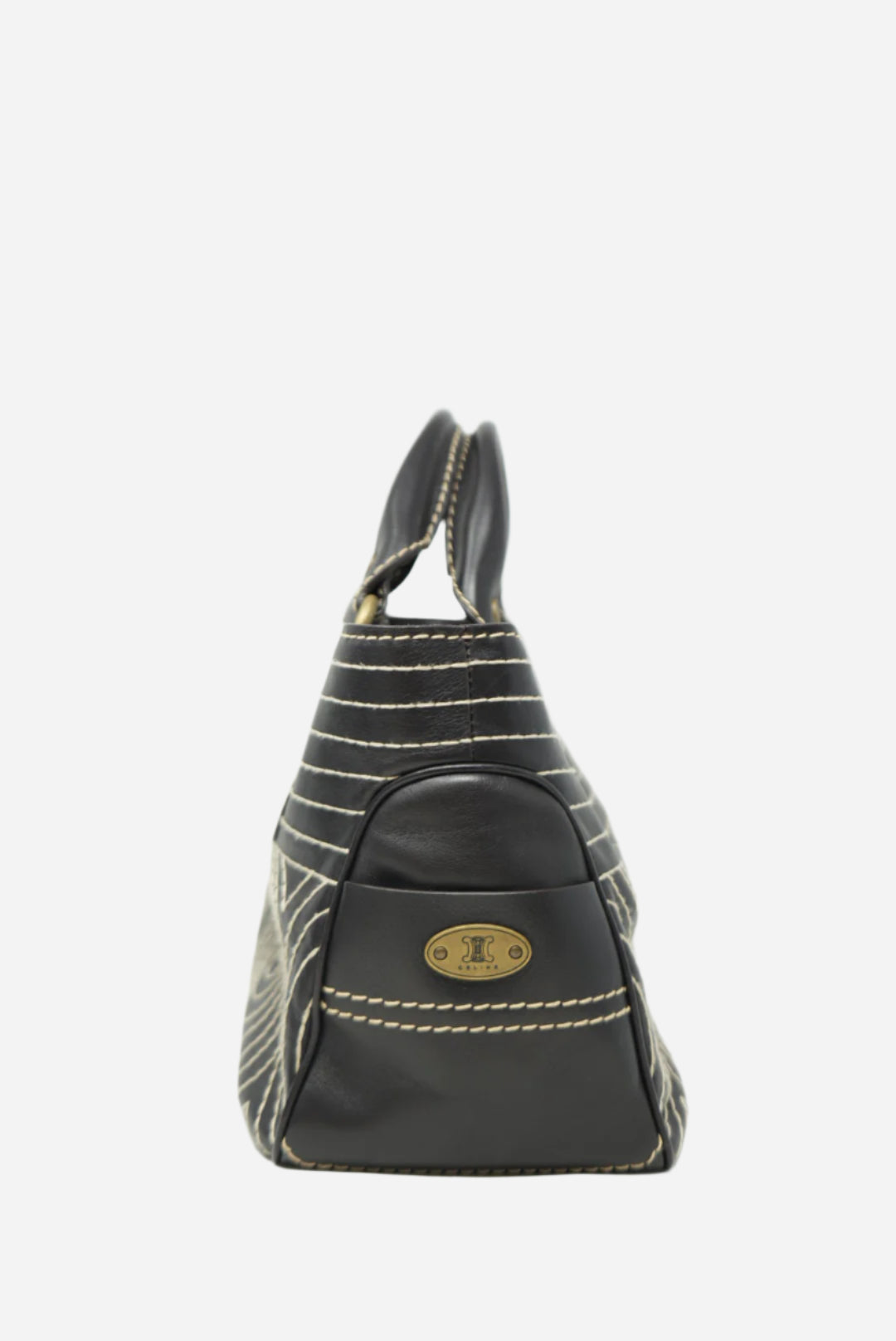 Celine Vintage Brown Leather Handbag