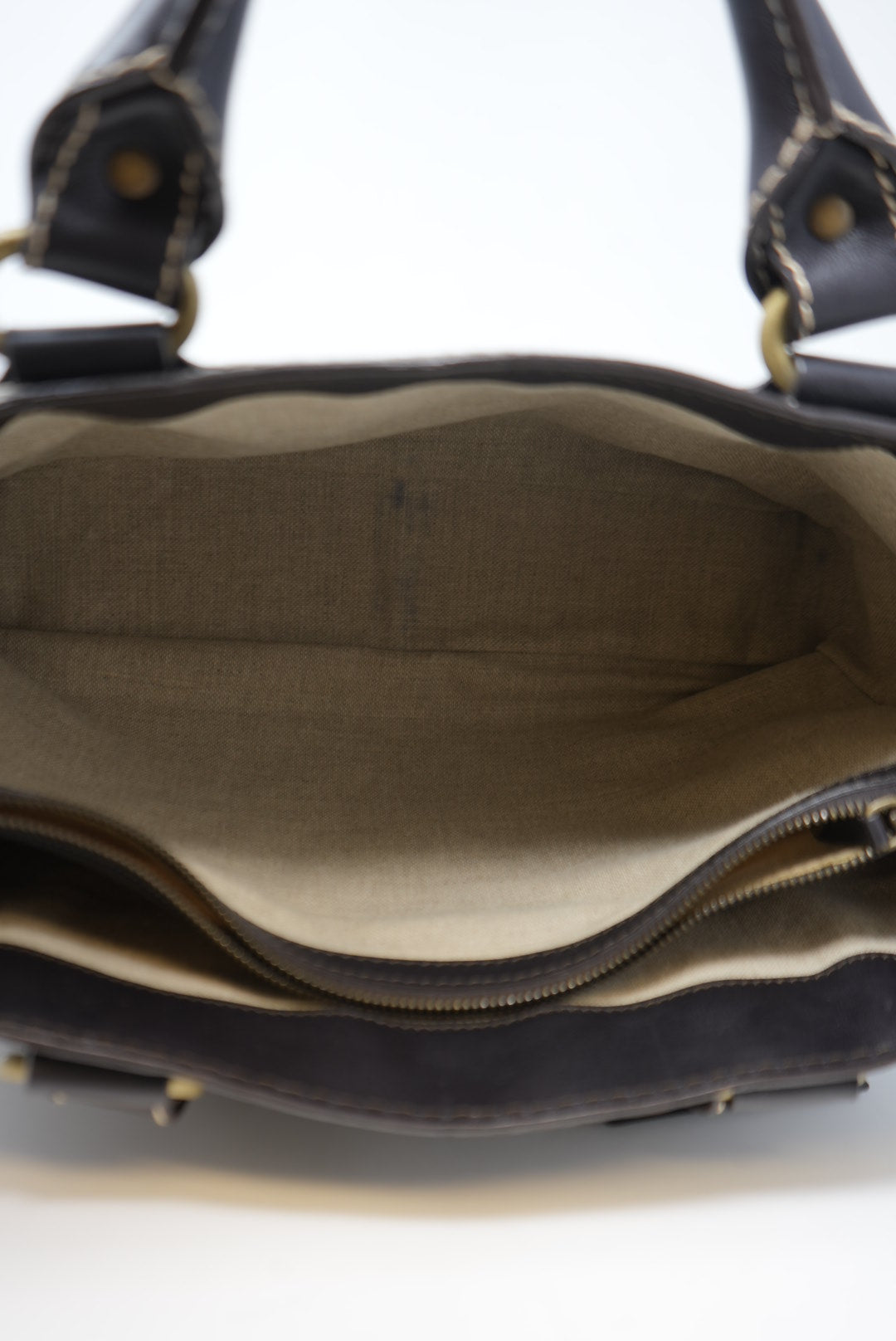 Celine Vintage Brown Leather Handbag