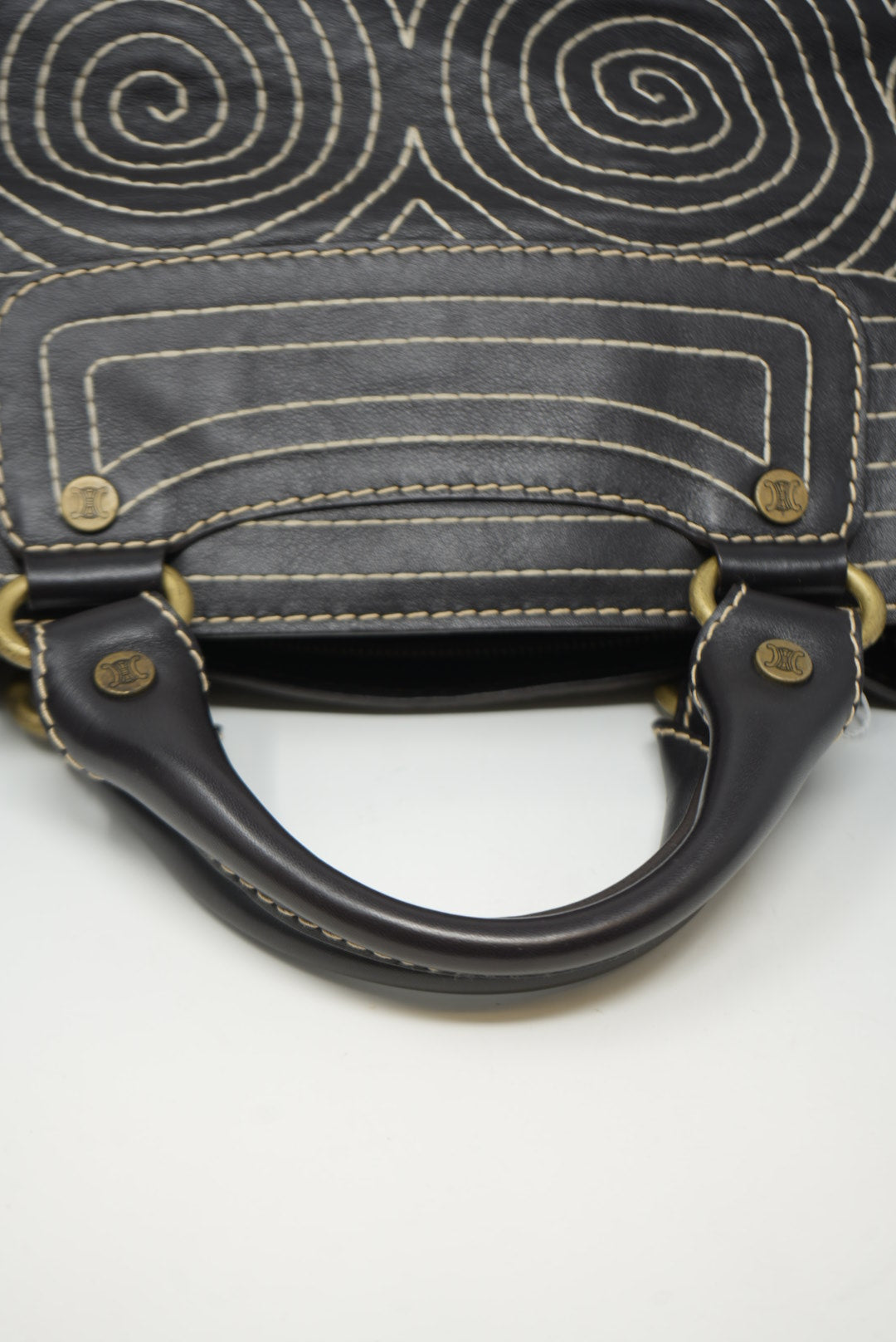 Celine Vintage Brown Leather Handbag