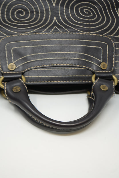 Celine Vintage Brown Leather Handbag