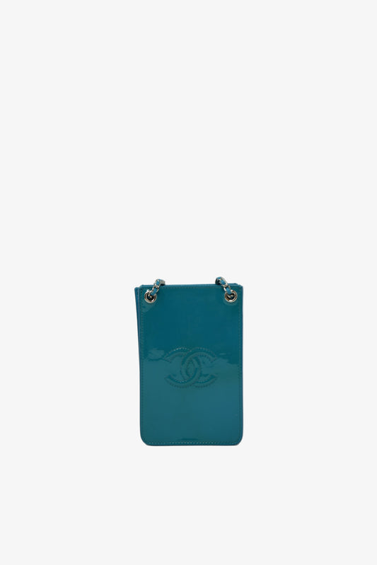 pre-owned Chanel Patent Phone Holder Bag
