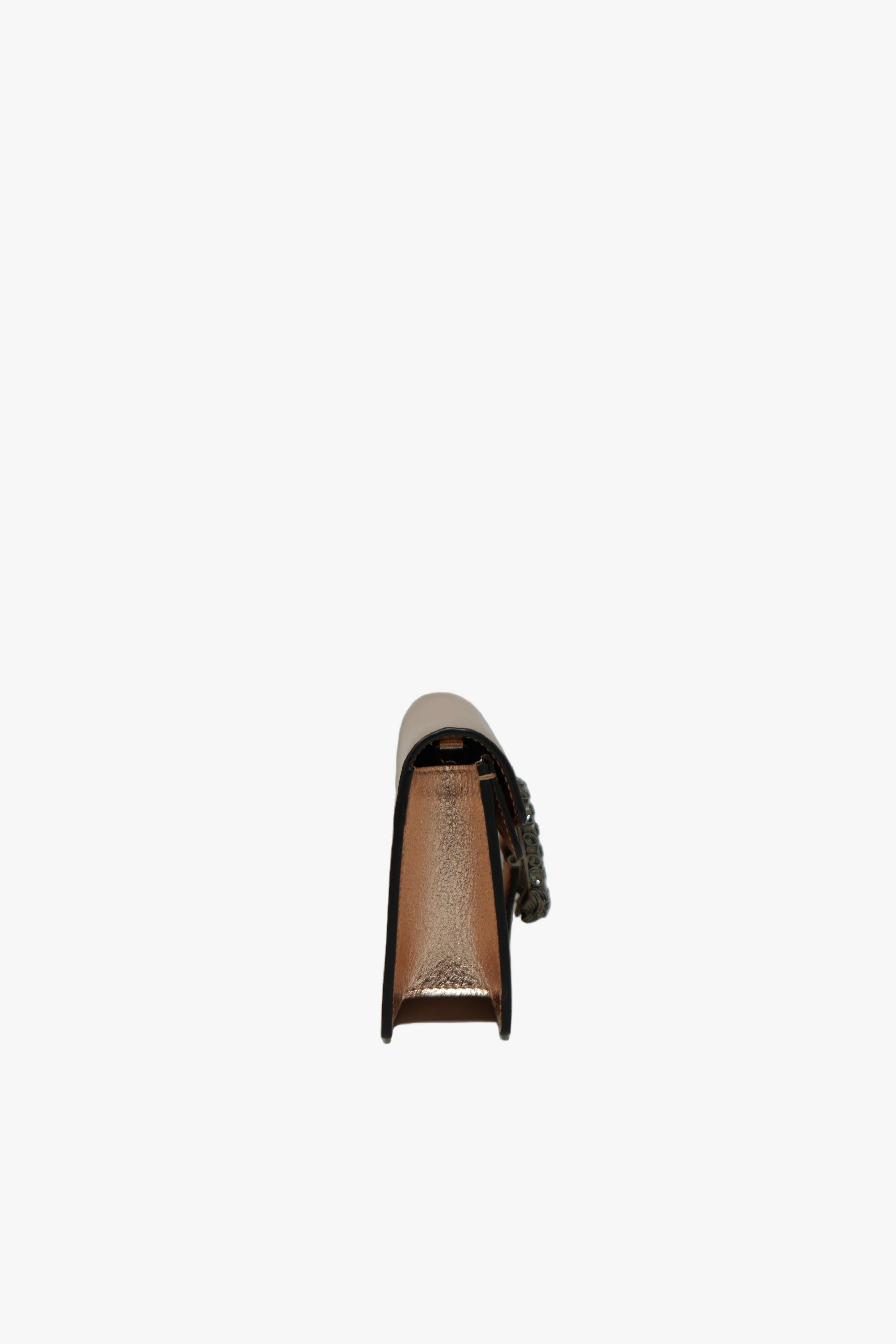 Gucci Gold Metallic Leather Dionysus Mini Bag