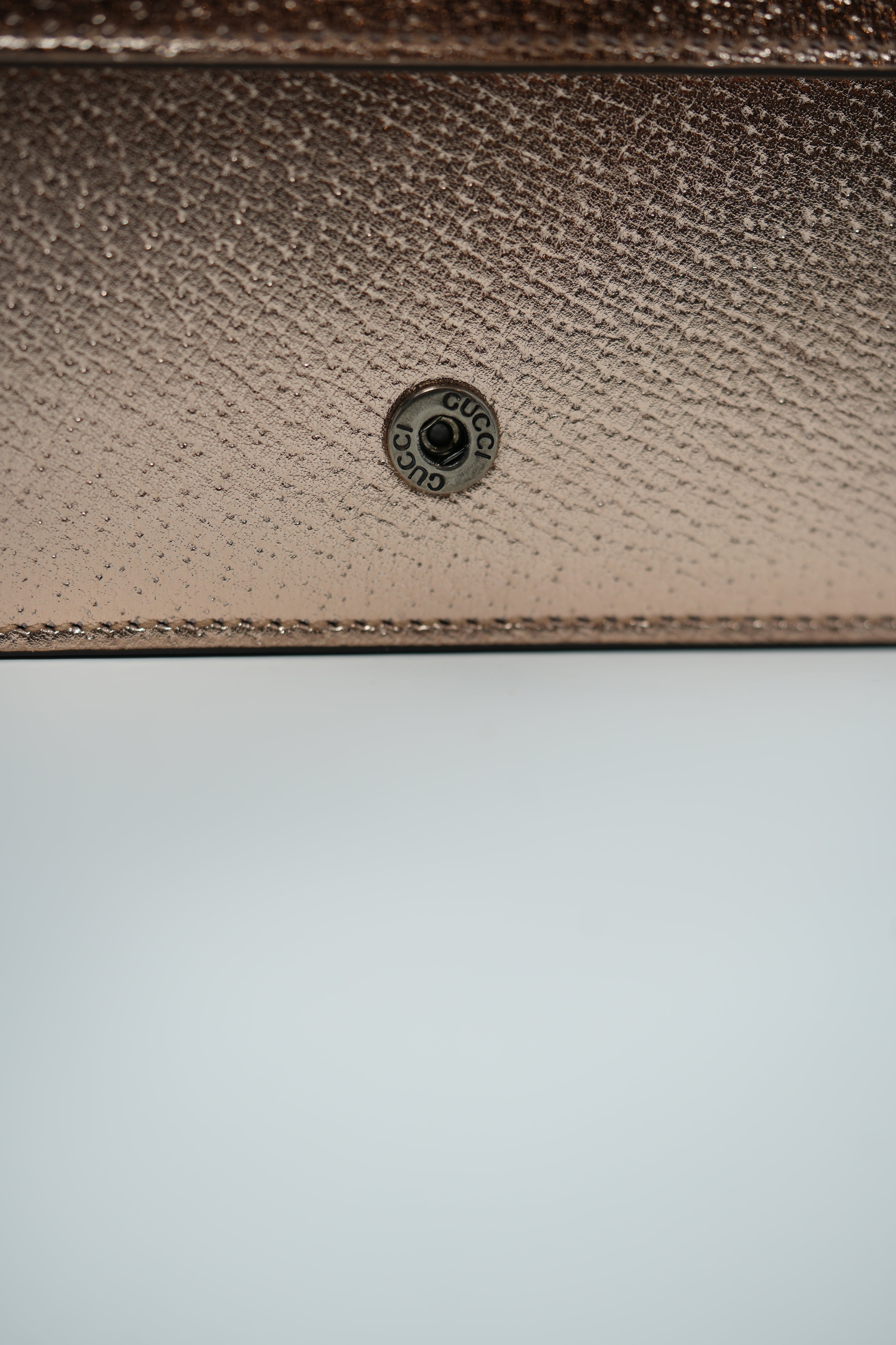 Gucci Gold Metallic Leather Dionysus Mini Bag