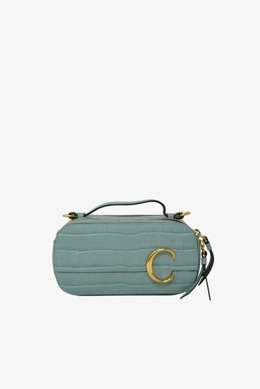 Chloe Crocodile Embossed Vanity Bag