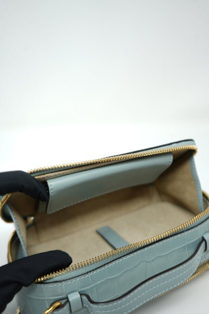 Chloe Crocodile Embossed Vanity Bag