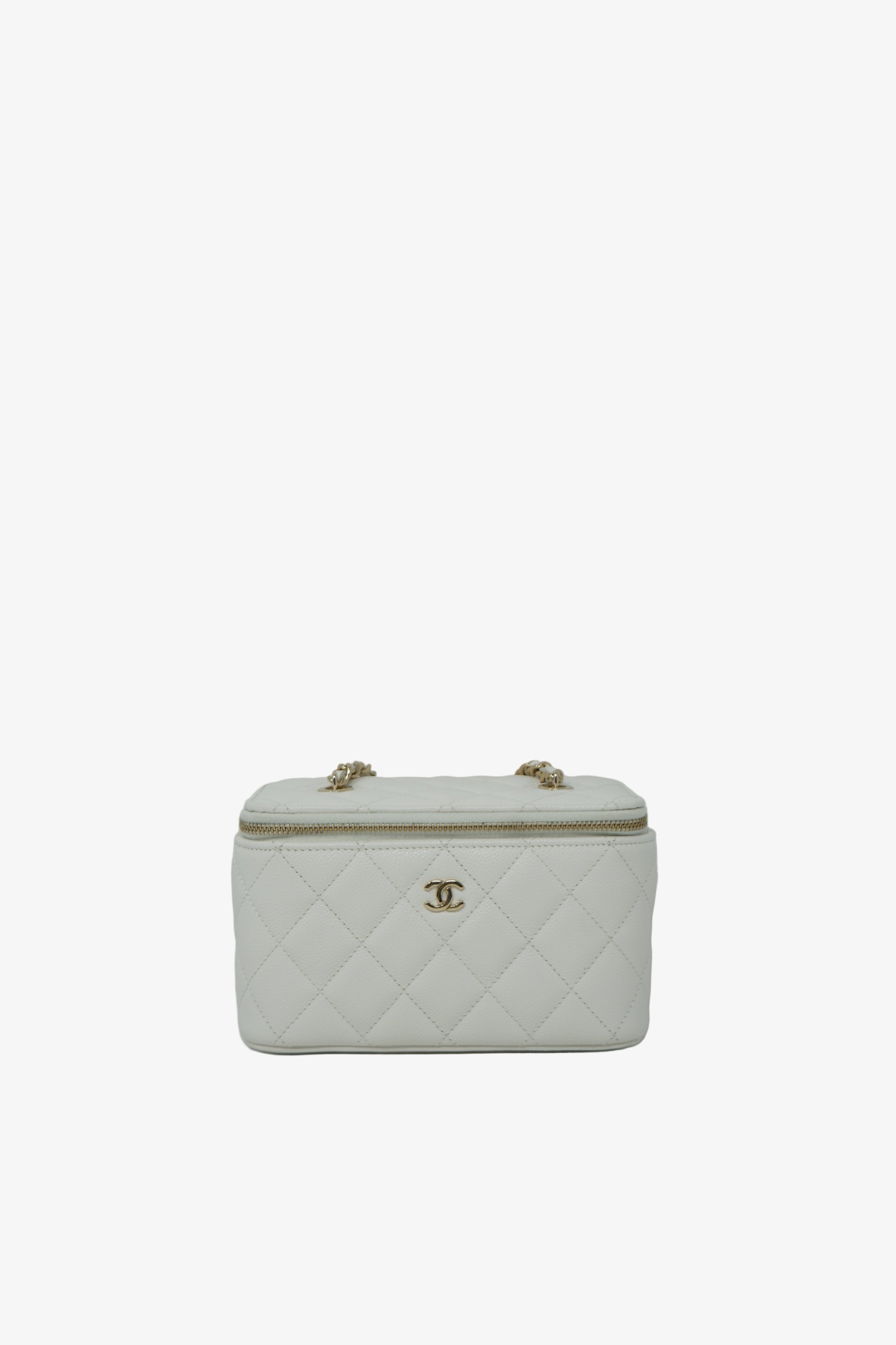 Pre-owned Chanel Caviar Vanity With Chain