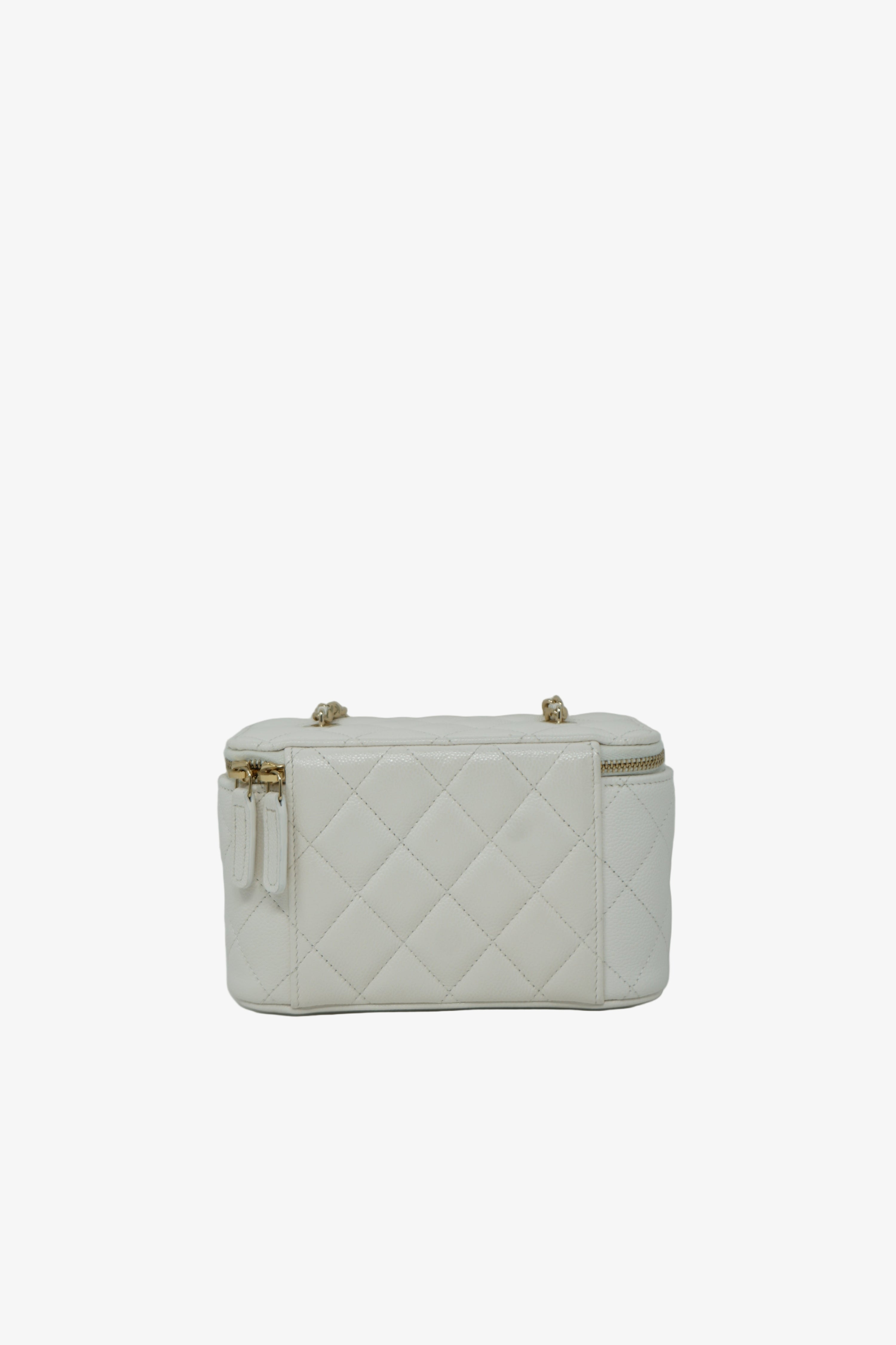 Pre-owned Chanel Caviar Vanity With Chain