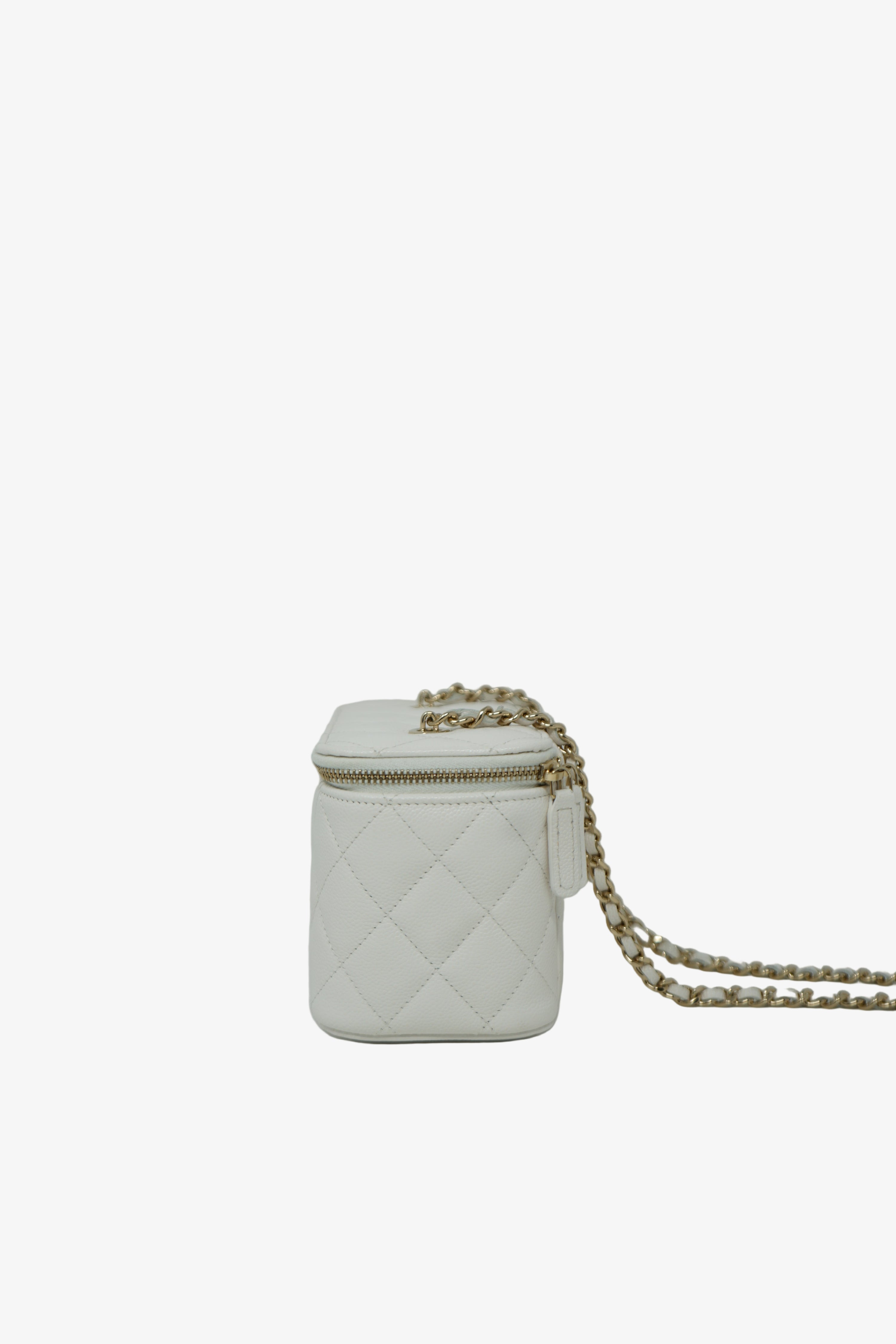 Pre-owned Chanel Caviar Vanity With Chain