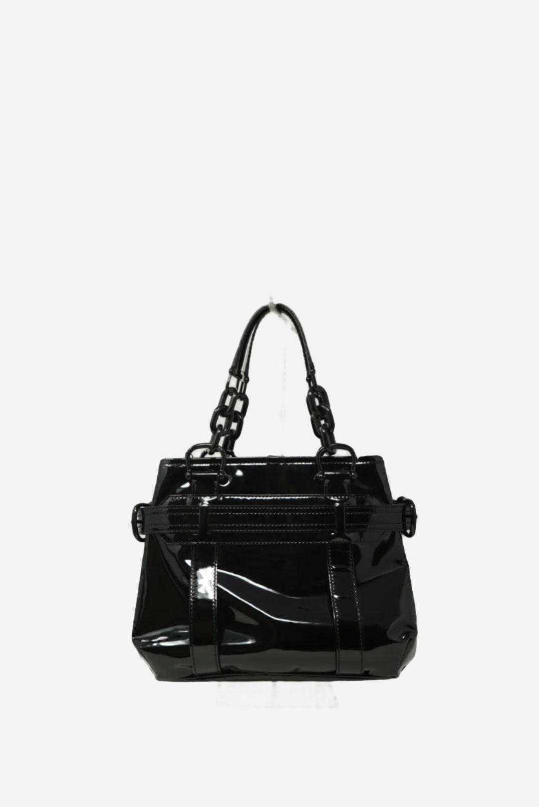 Burberry Patent Calfskin Chain Tote