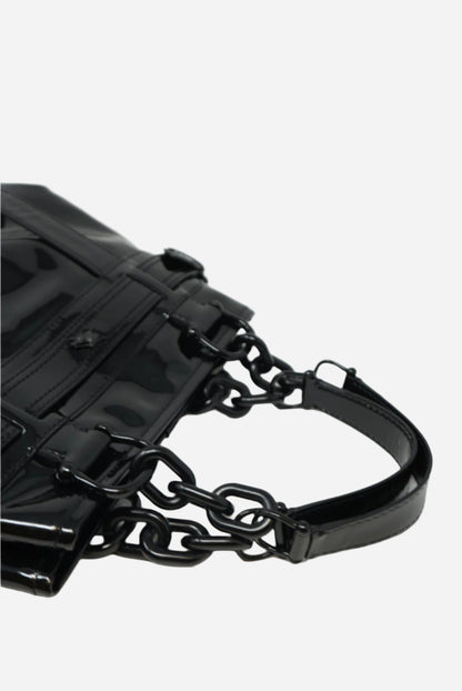 Burberry Patent Calfskin Chain Tote