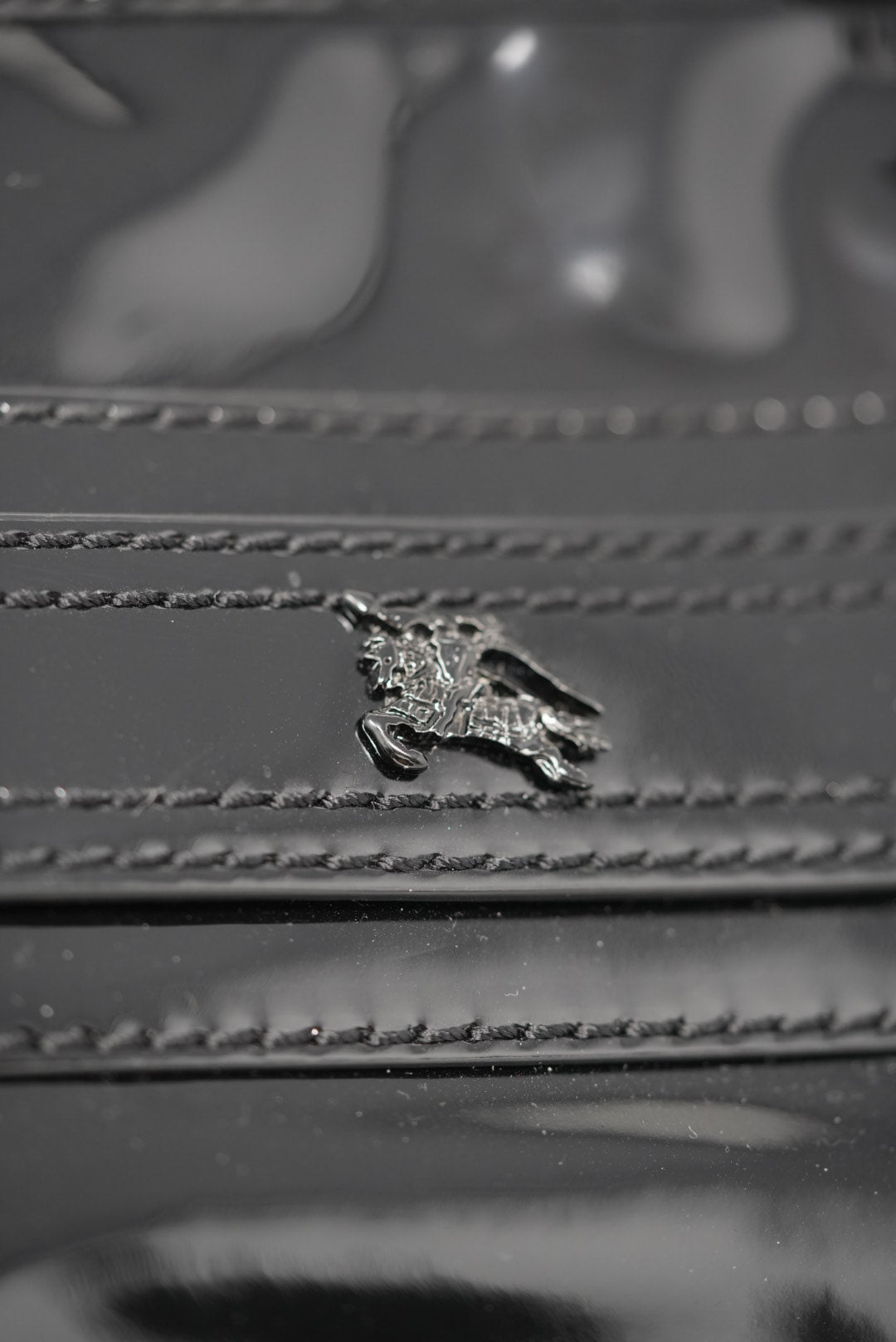Burberry Patent Calfskin Chain Tote