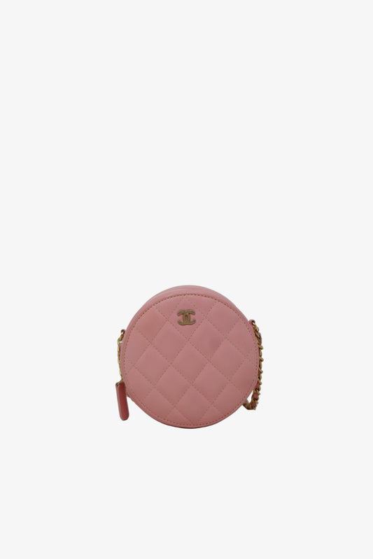 Pre-owned Chanel Round Clutch With Chain