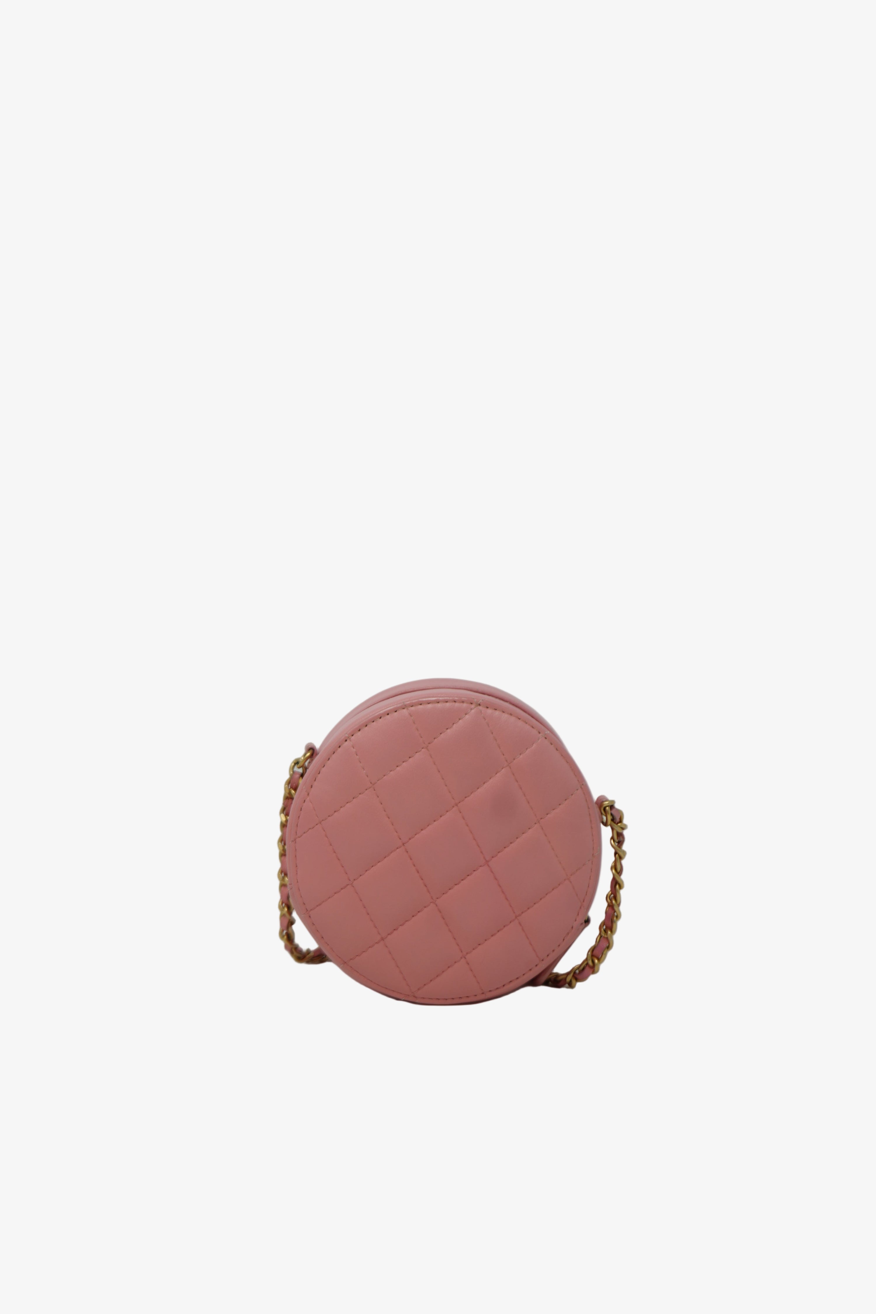 Pre-owned Chanel Round Clutch With Chain