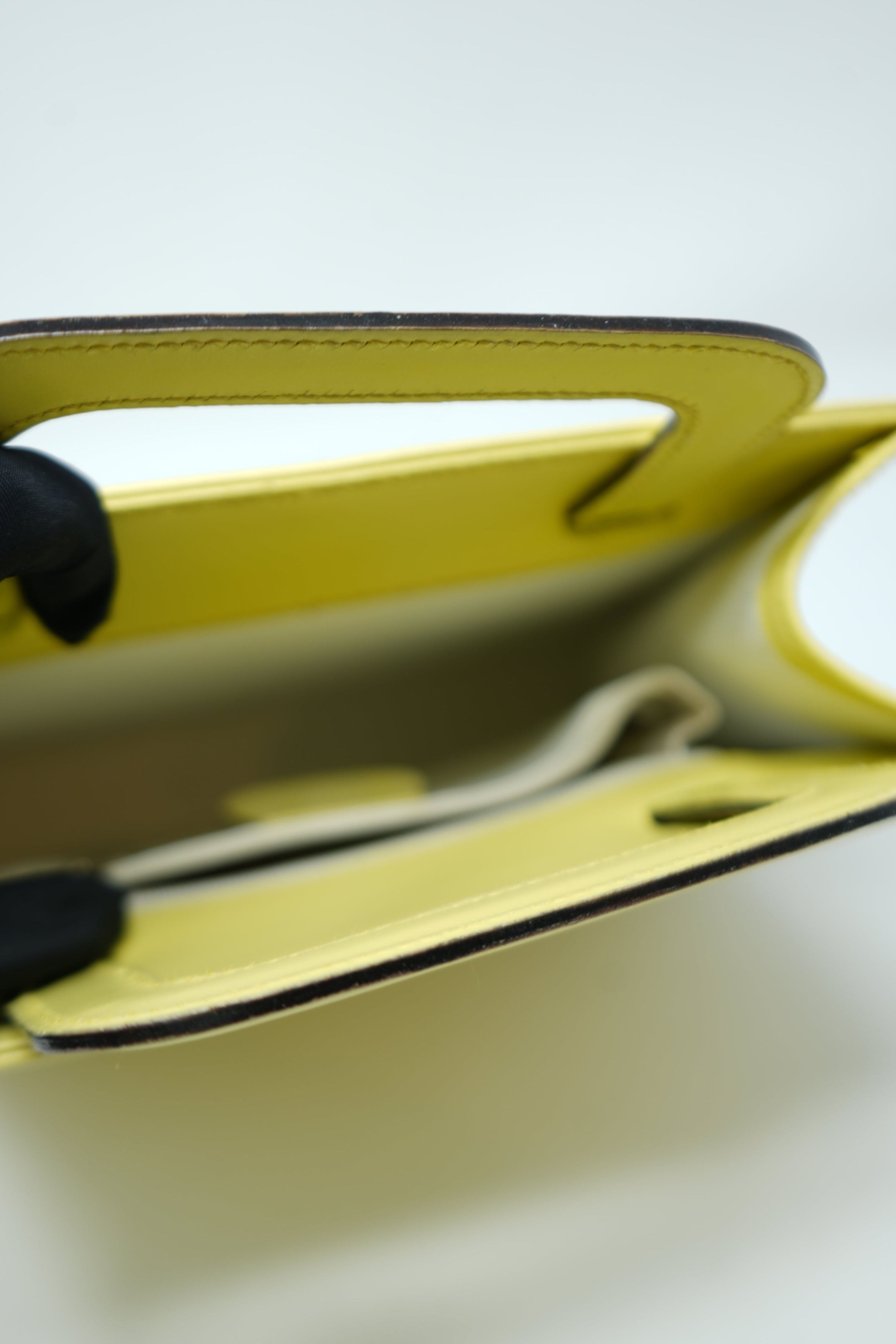 Gucci Yellow Leather Top Handle Bag