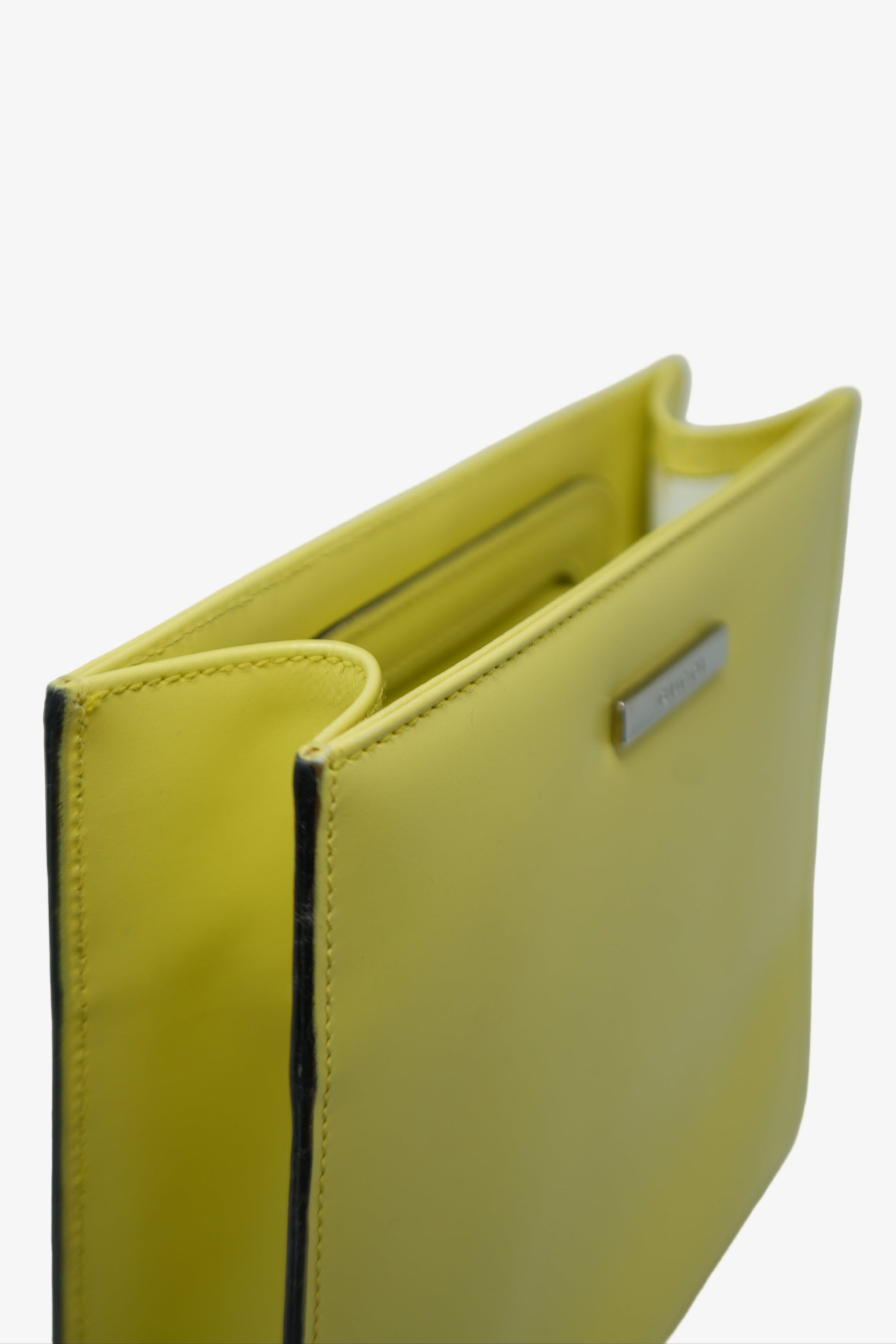 Gucci Yellow Leather Top Handle Bag