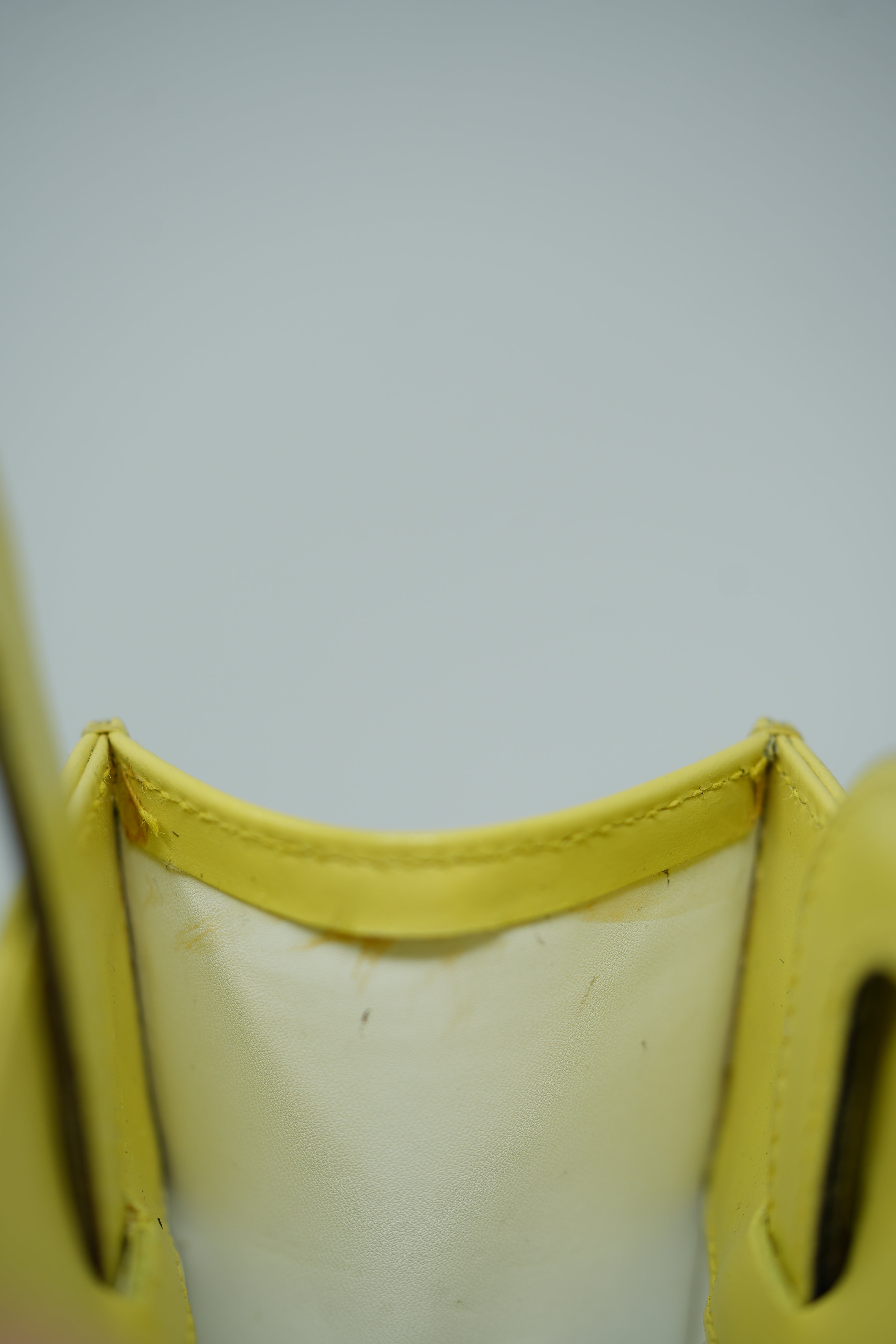 Gucci Yellow Leather Top Handle Bag