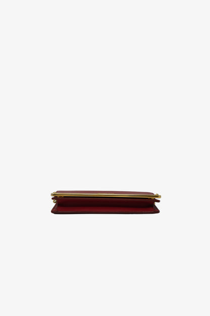 Prada Saffiano Metal Bar Chain Wallet
