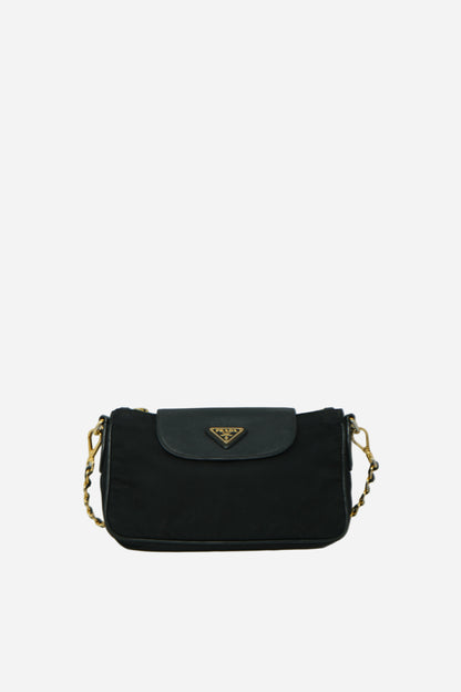 Prada Black Saffiano/Nylon Crossbody
