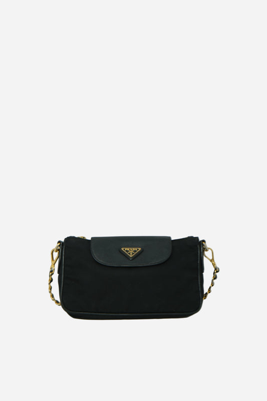 Prada Black Saffiano/Nylon Crossbody