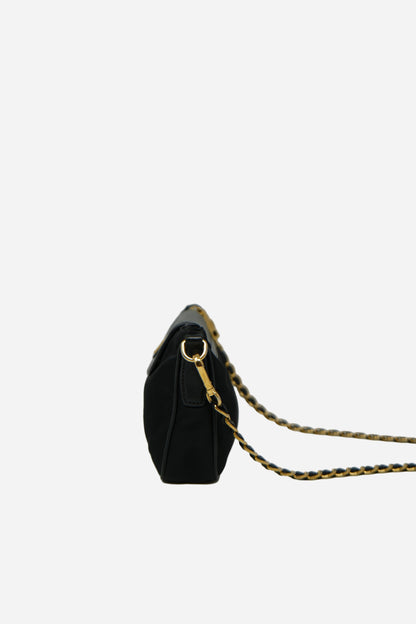 Prada Black Saffiano/Nylon Crossbody