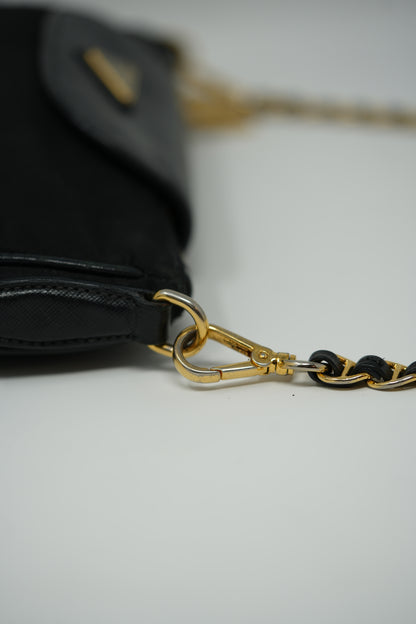 Prada Black Saffiano/Nylon Crossbody