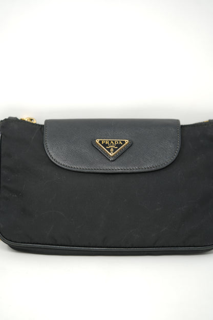 Prada Black Saffiano/Nylon Crossbody