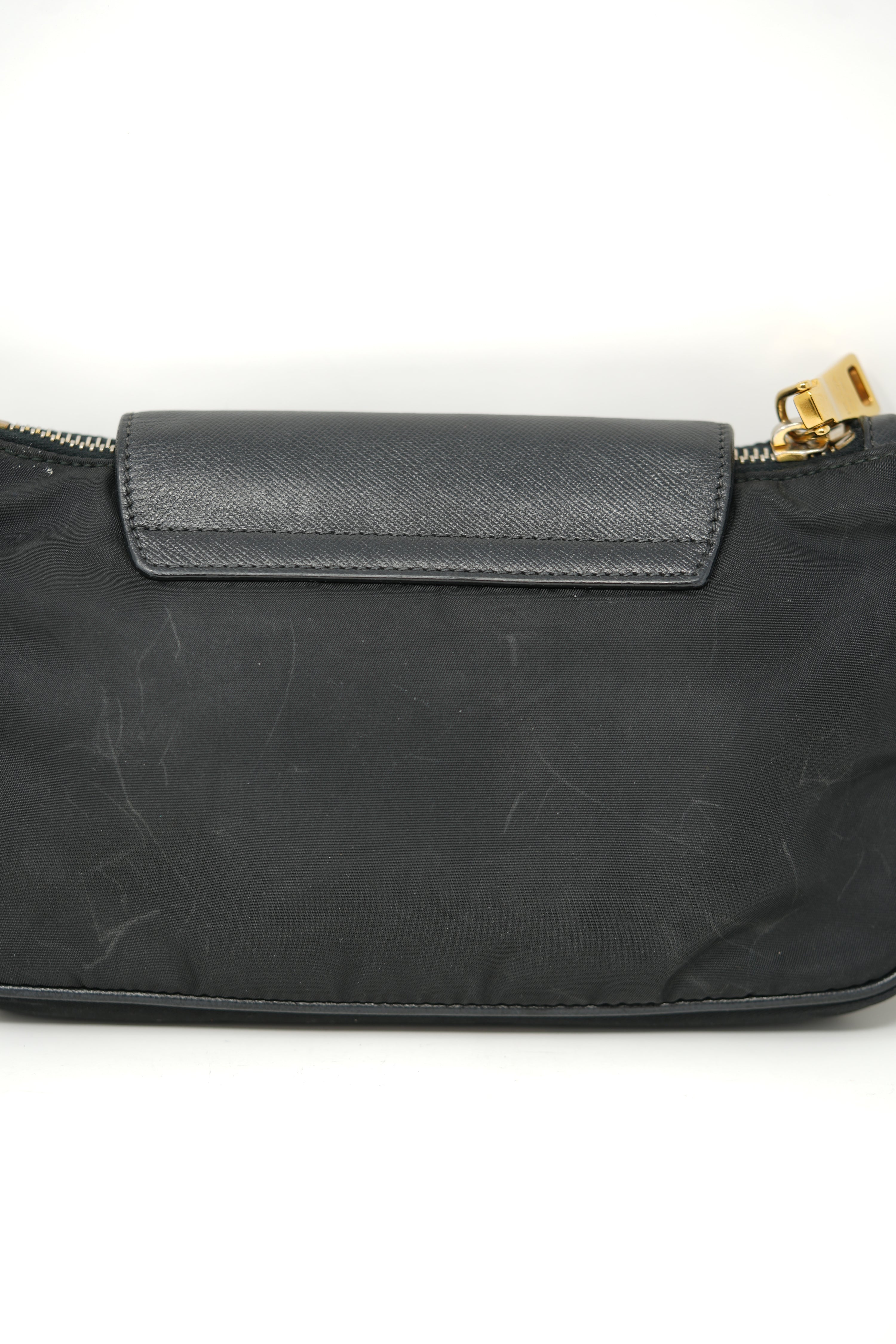 Prada Black Saffiano/Nylon Crossbody