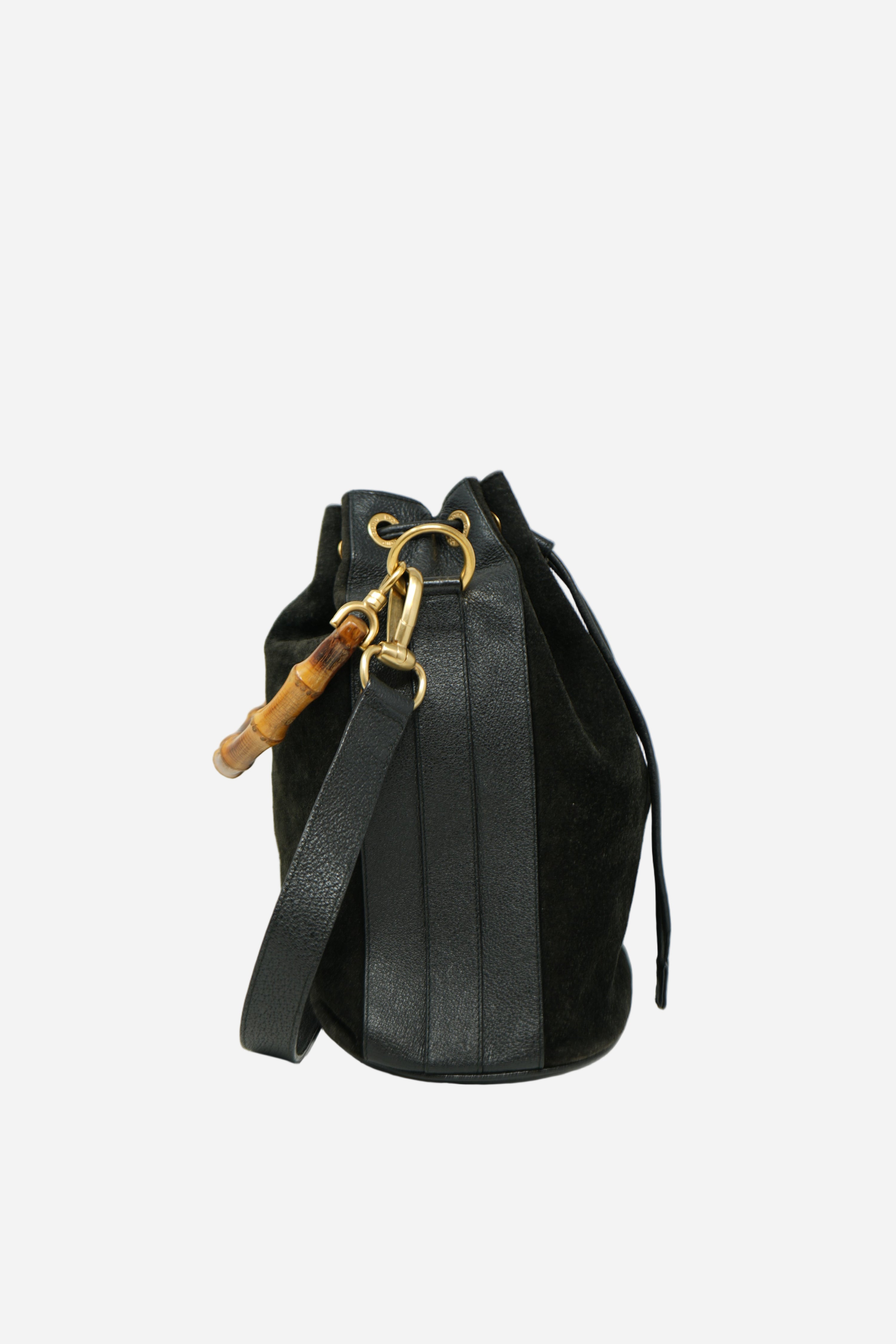 Gucci Vintage Suede Bucket Bag