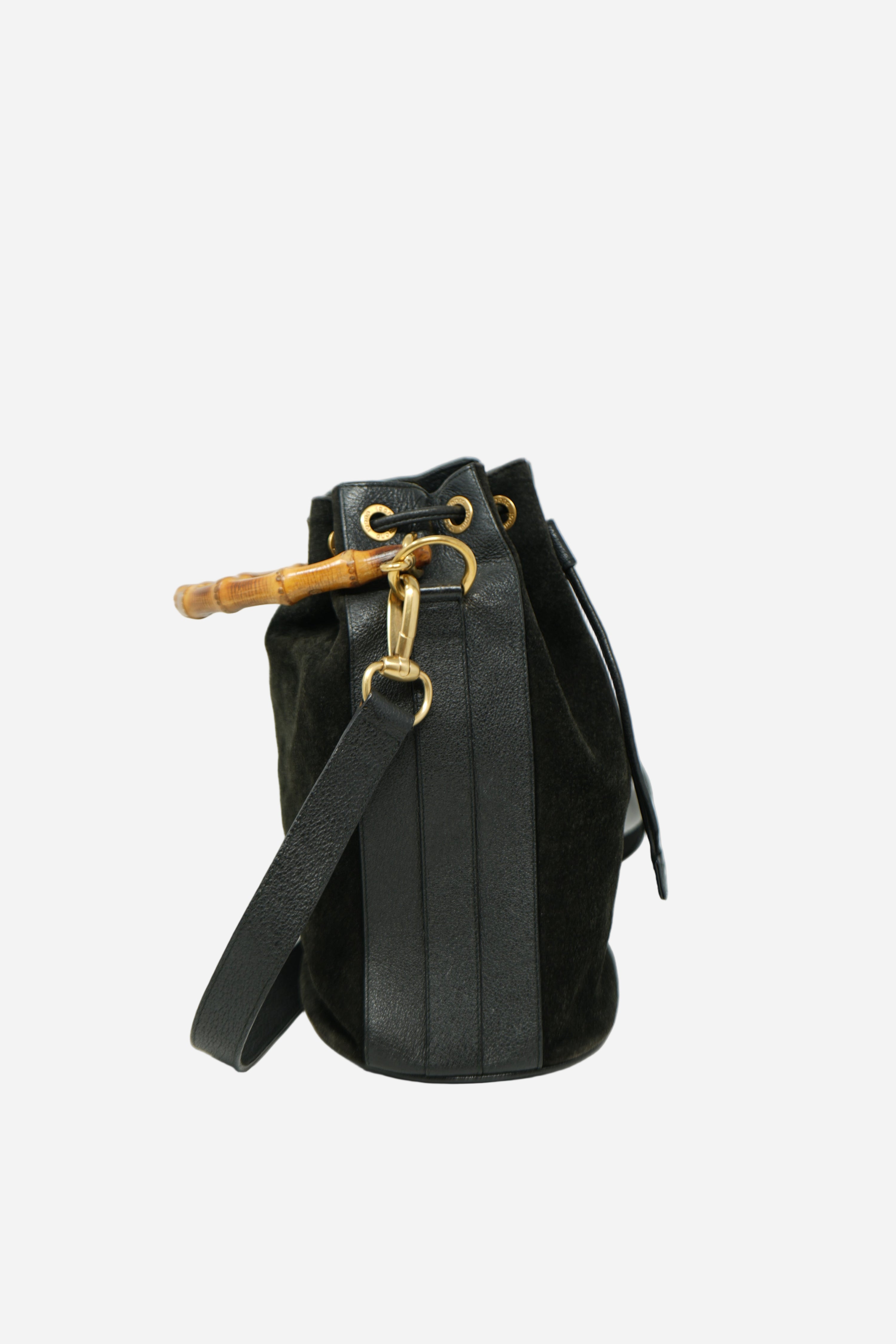 Gucci Vintage Suede Bucket Bag
