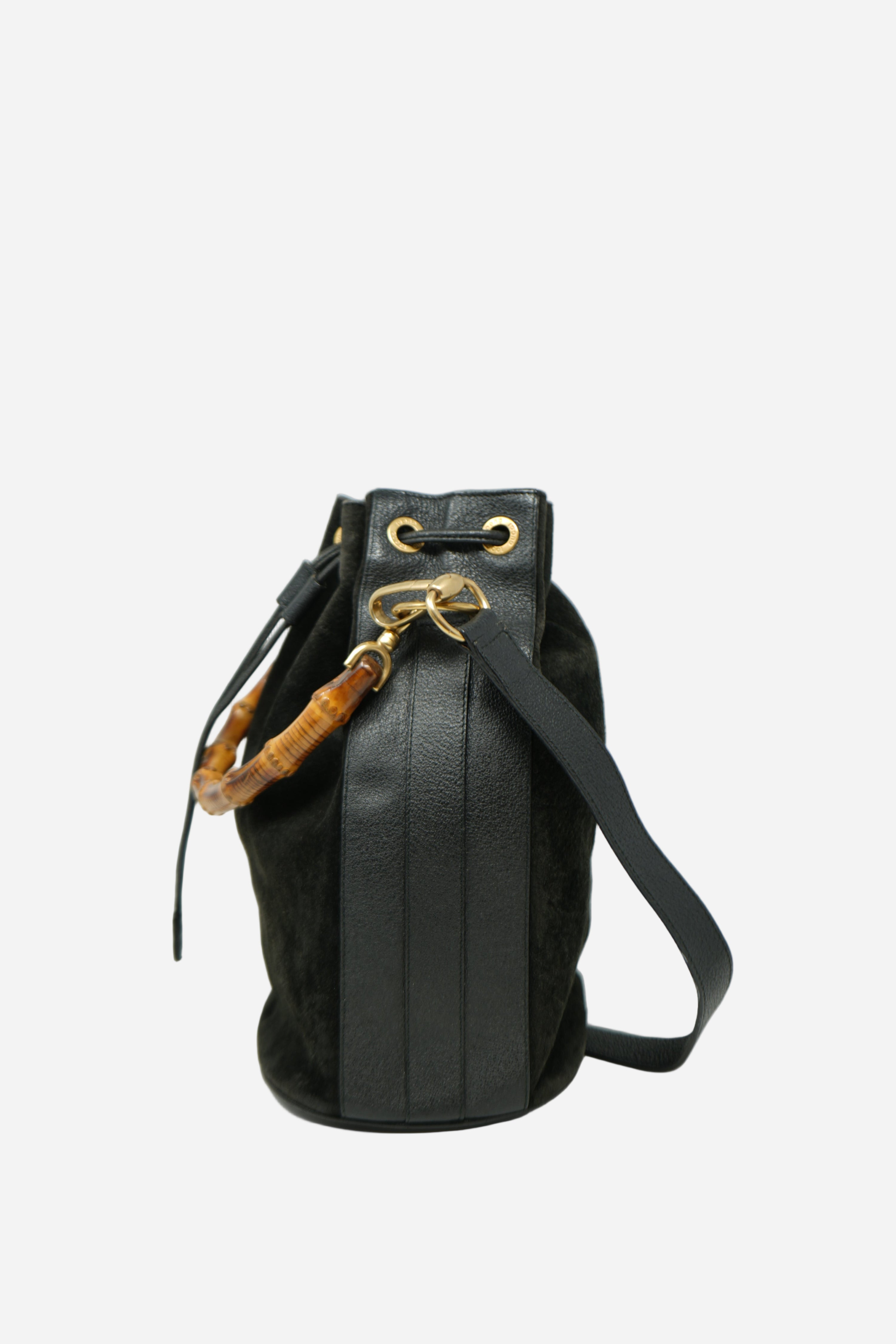 Gucci Vintage Suede Bucket Bag