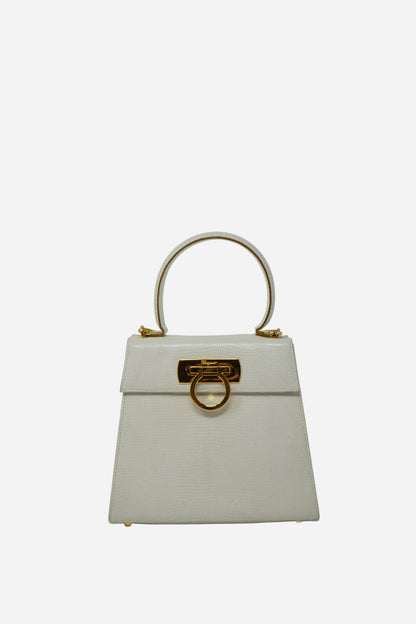 Salvatore Ferragamo Lizard Top Handle Bag