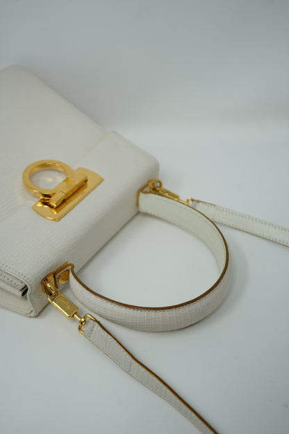 Salvatore Ferragamo Lizard Top Handle Bag