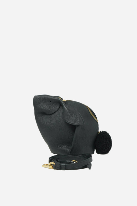 Loewe Black Bunny Clutch With Strap