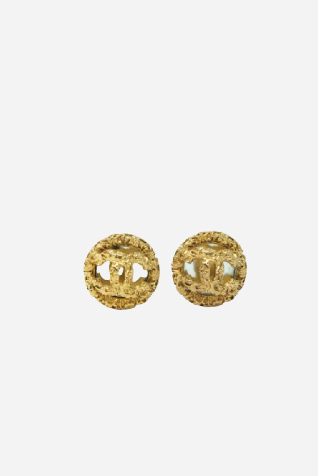 Pre-Owned Chanel 1993 CC Mirror Earrings Clip-On 1993
