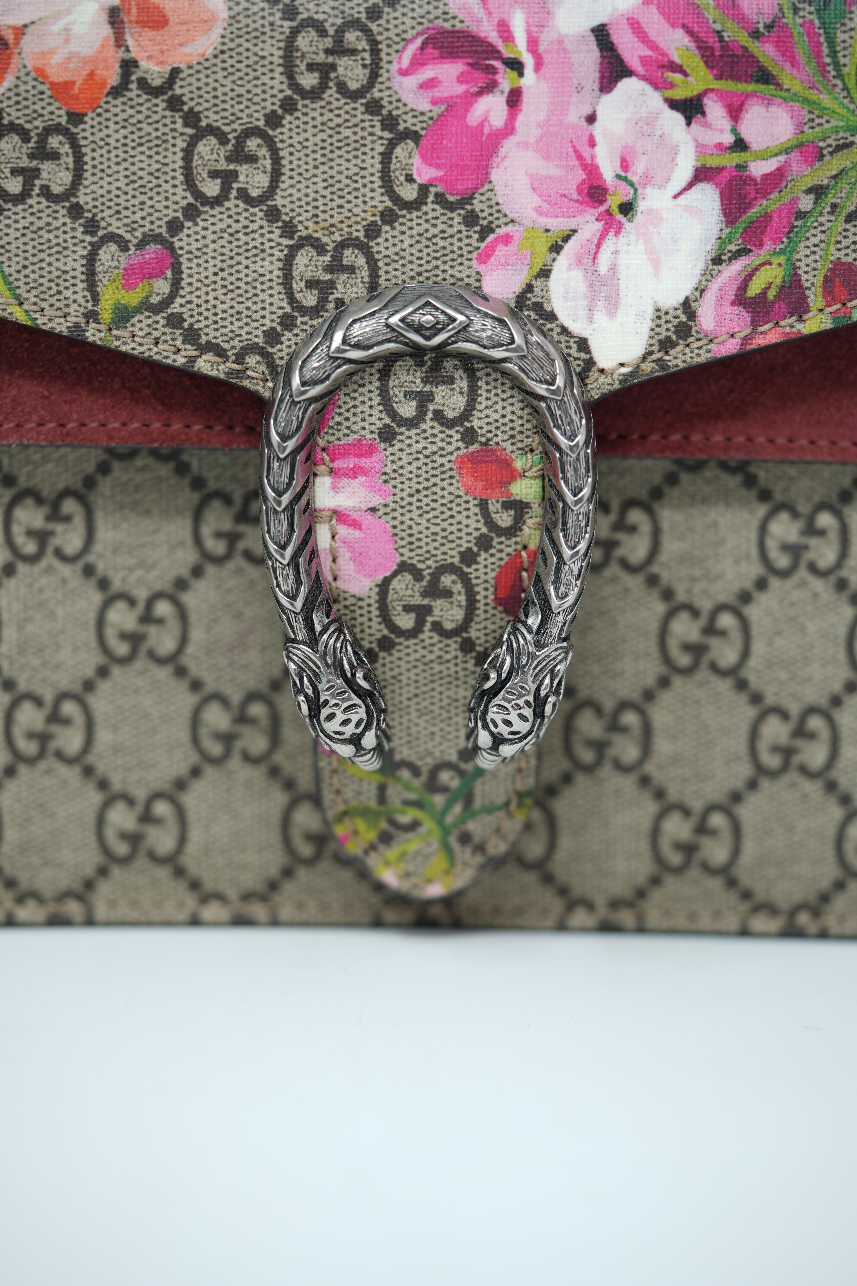 Gucci GG Canvas Mini Blooms Print Dionysus Shoulder Bag