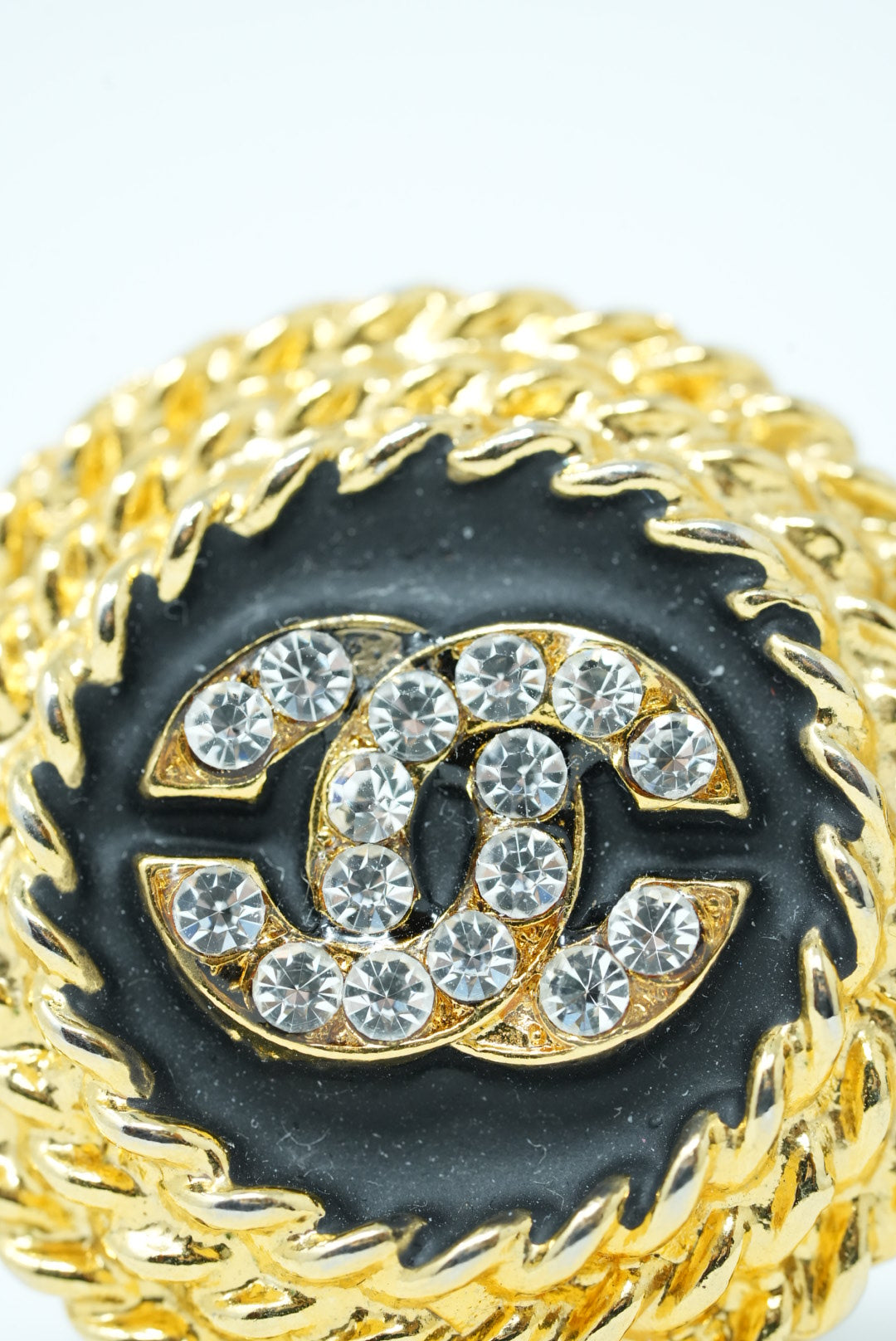 Pre-Owned Chanel CC Logo Rhinestone Earring 80's