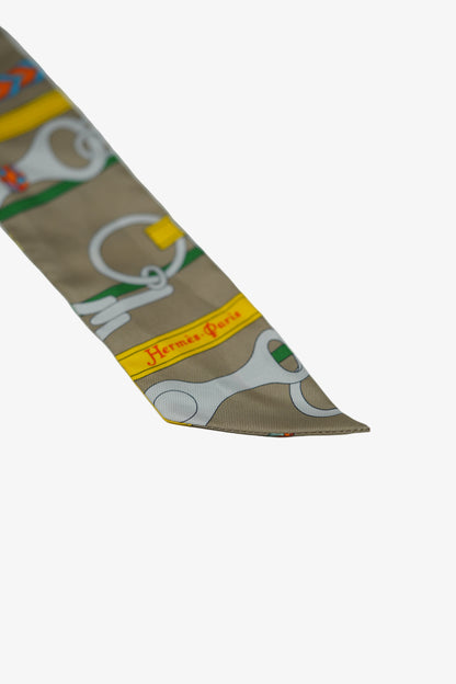 Hermes Twilly Scarf Beige