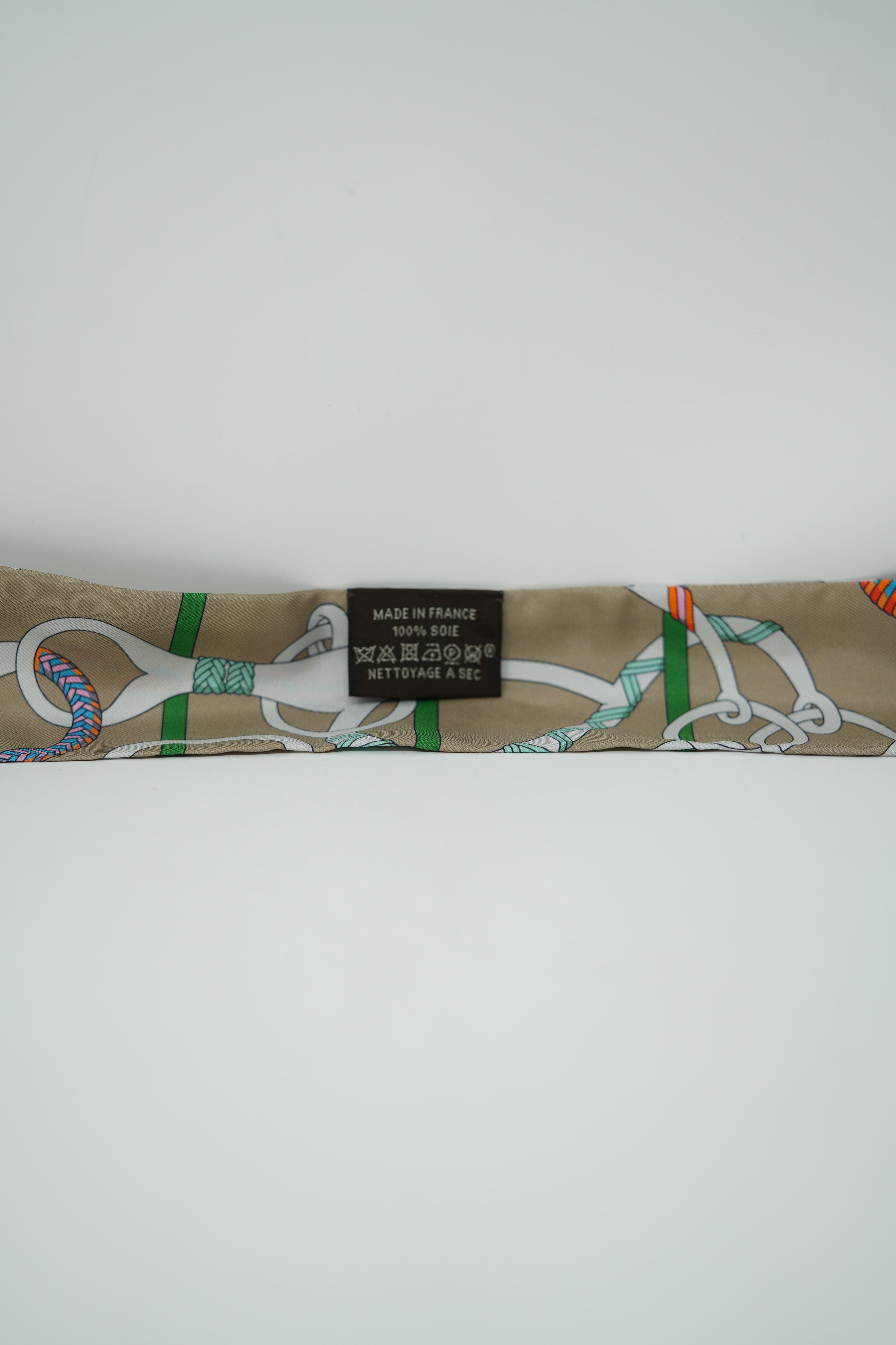 Hermes Twilly Scarf Beige