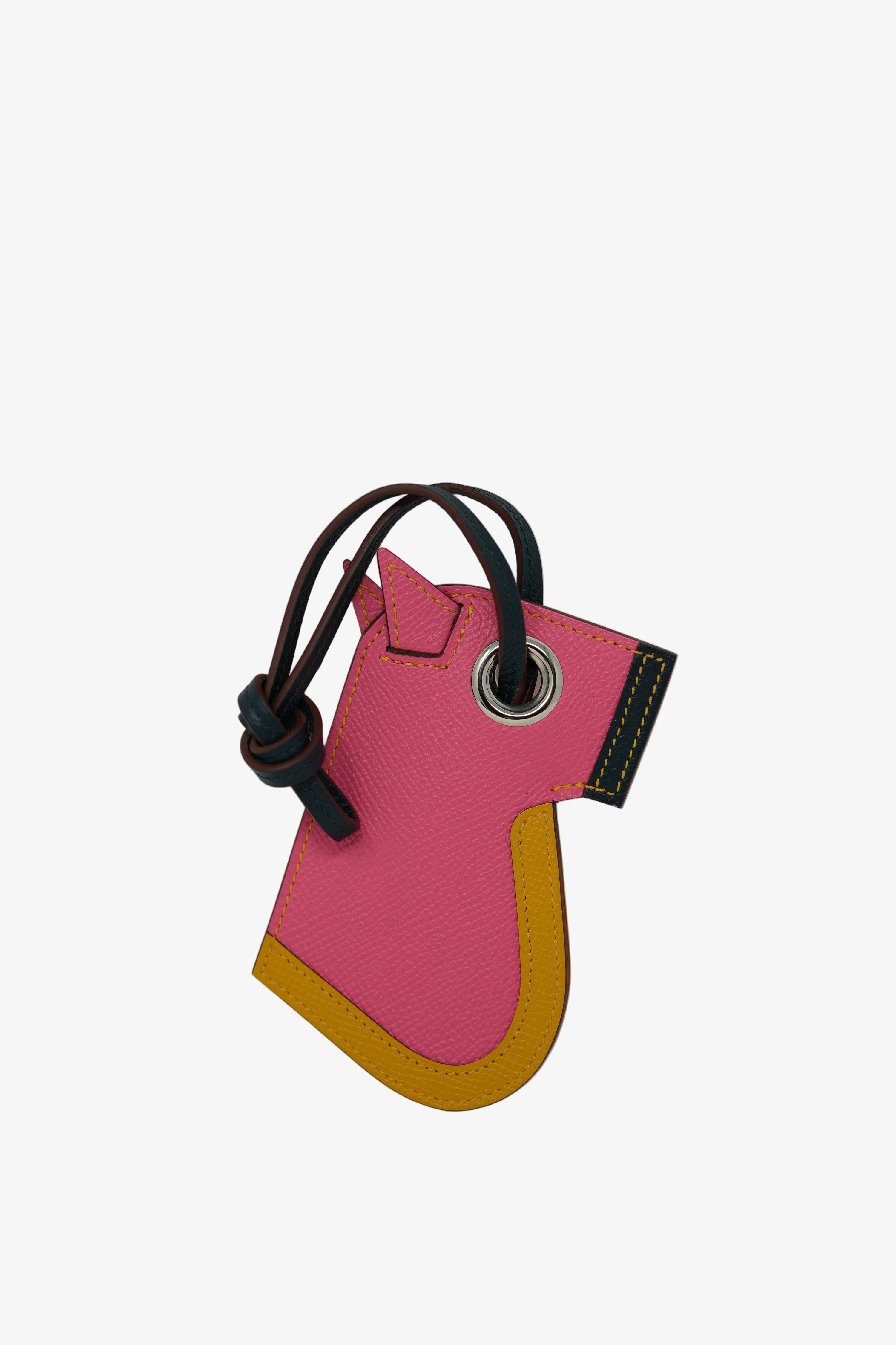 Hermes Epsom Rose Key Charm