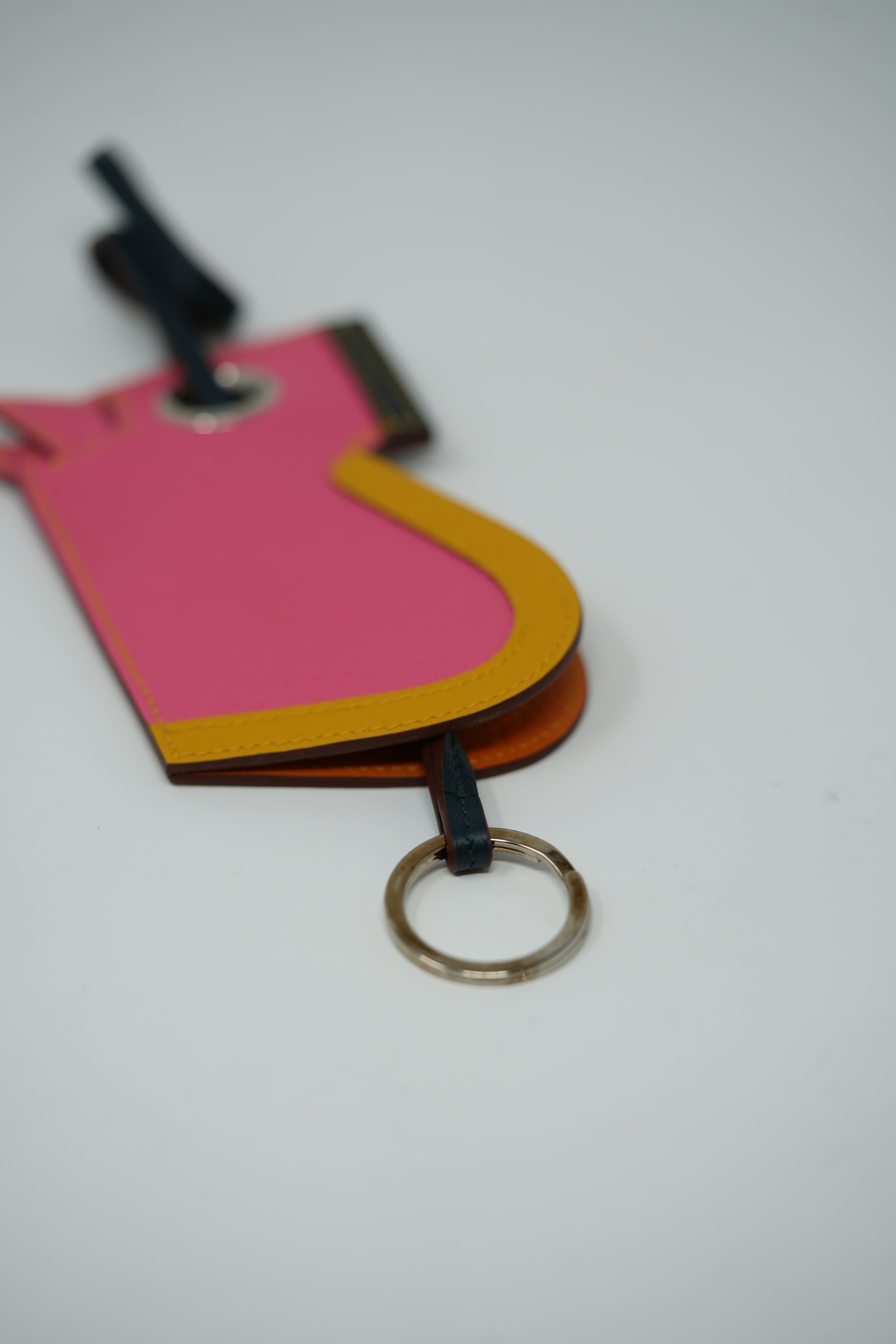 Hermes Epsom Rose Key Charm