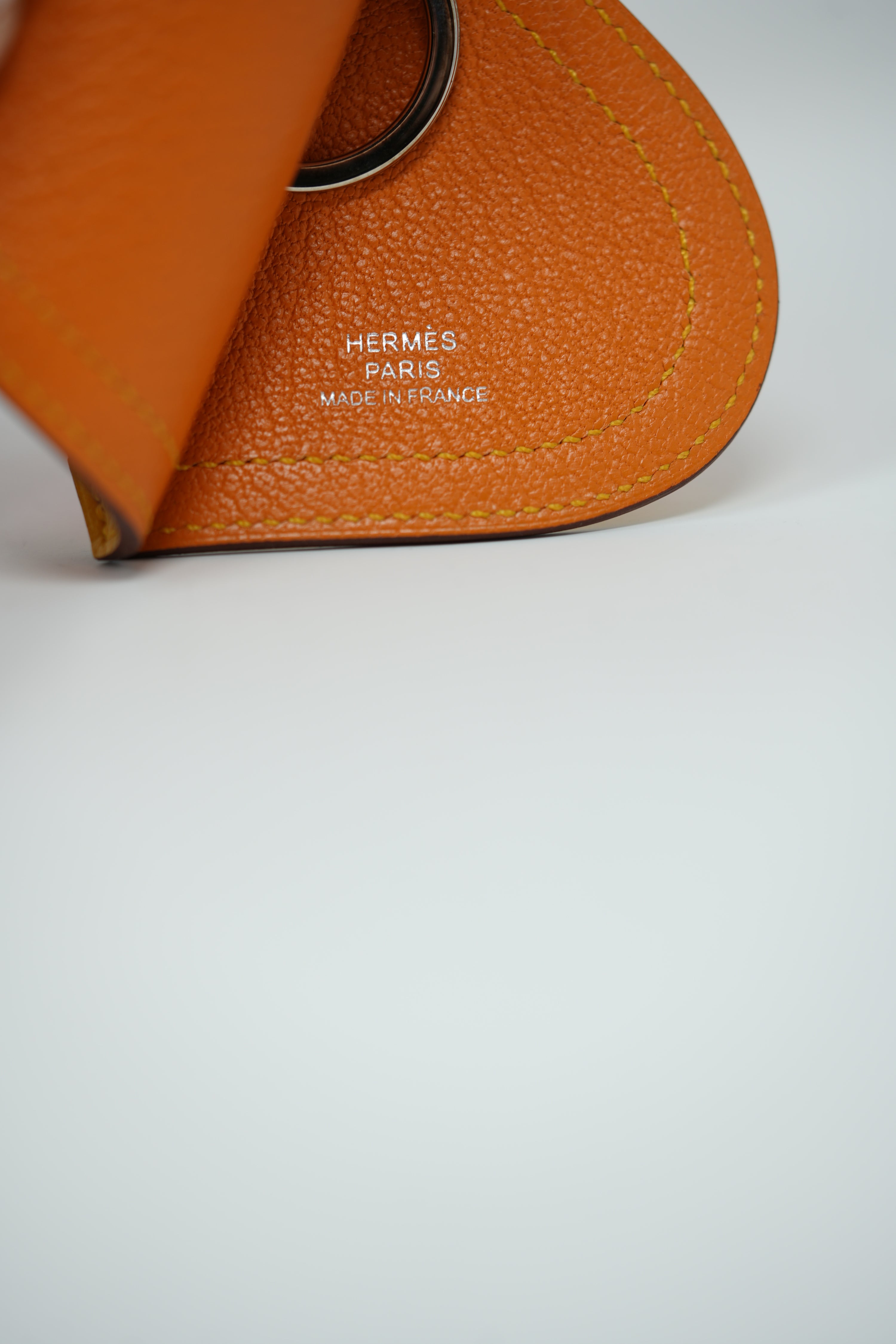 Hermes Epsom Rose Key Charm