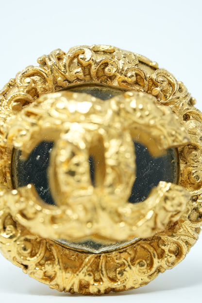 Pre-Owned Chanel 1993 CC Mirror Earrings Clip-On 1993