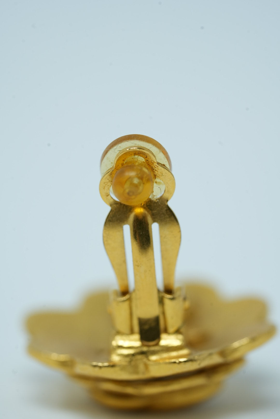Pre-Owned CHANEL Flower Earrings Clip-On 1996