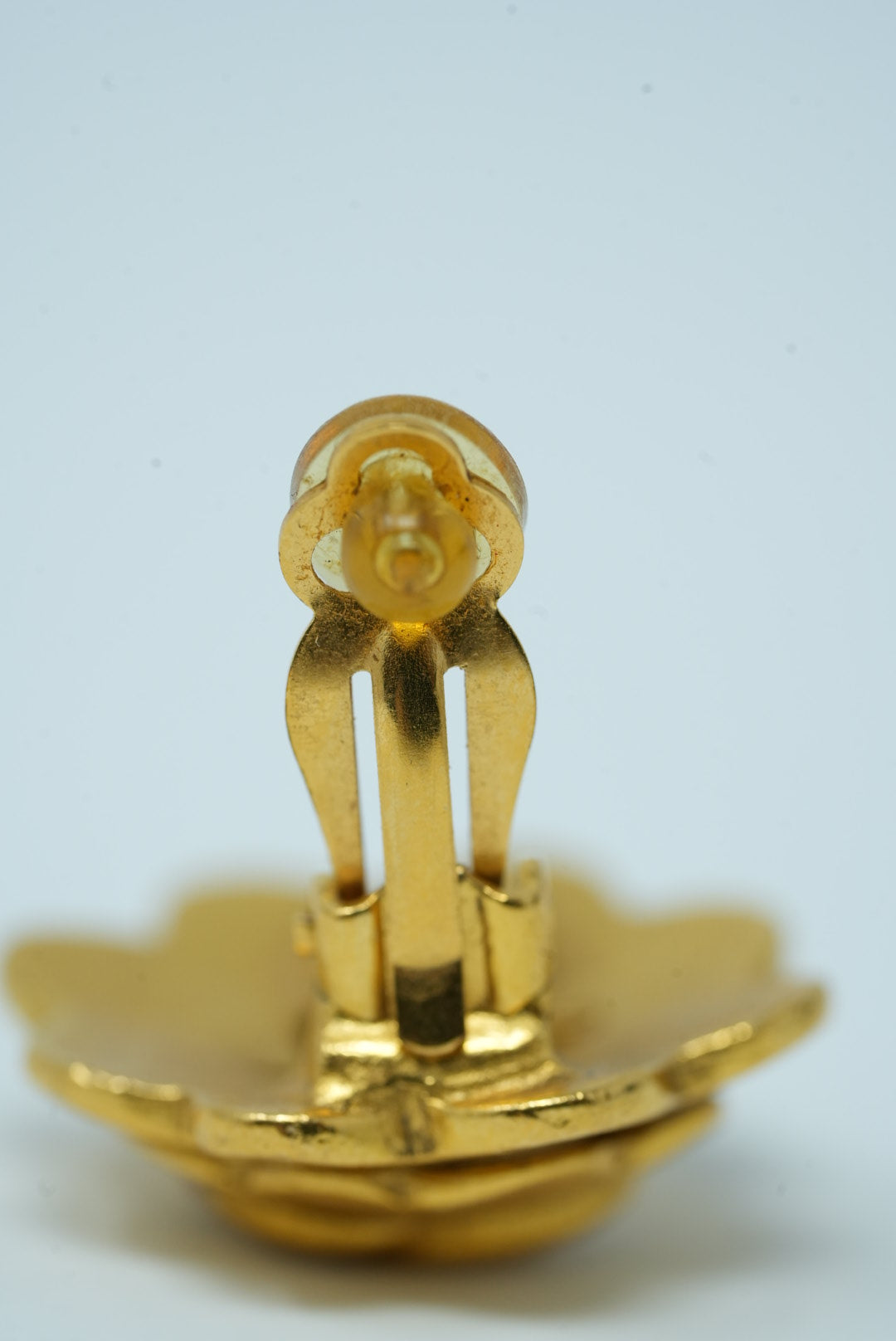 Pre-Owned CHANEL Flower Earrings Clip-On 1996
