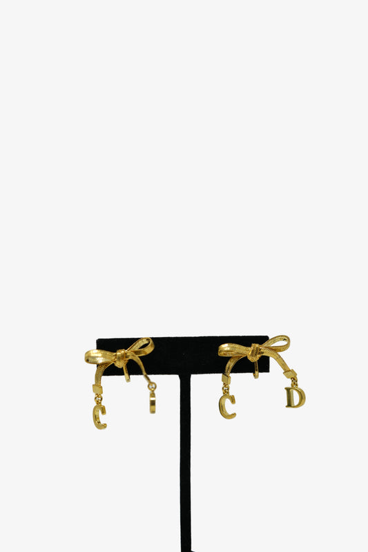 Dior Vintage Bow tie Earrings Clip-on