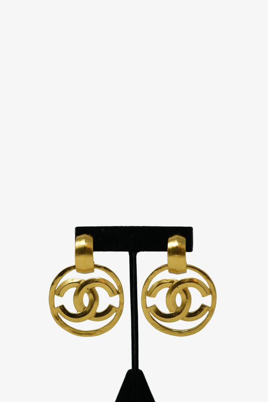 Pre-owned Chanel 1996 Hoop Earrings Clip-on