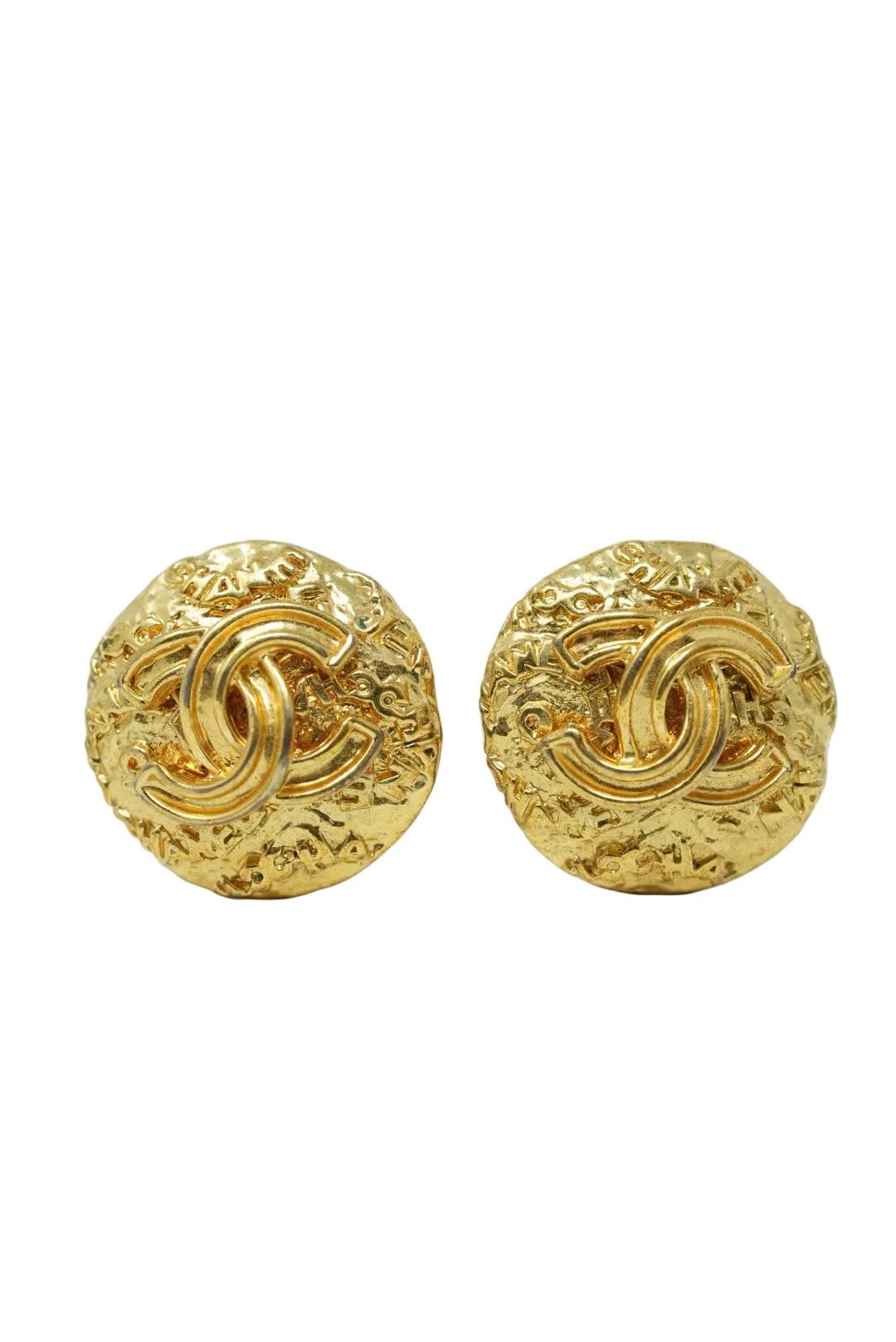Pre-Owned Chanel 1995 Round CC Earrings Clip-On