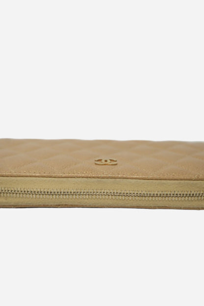 Pre-Owned Chanel 2014-2015 Long Wallet Caviar