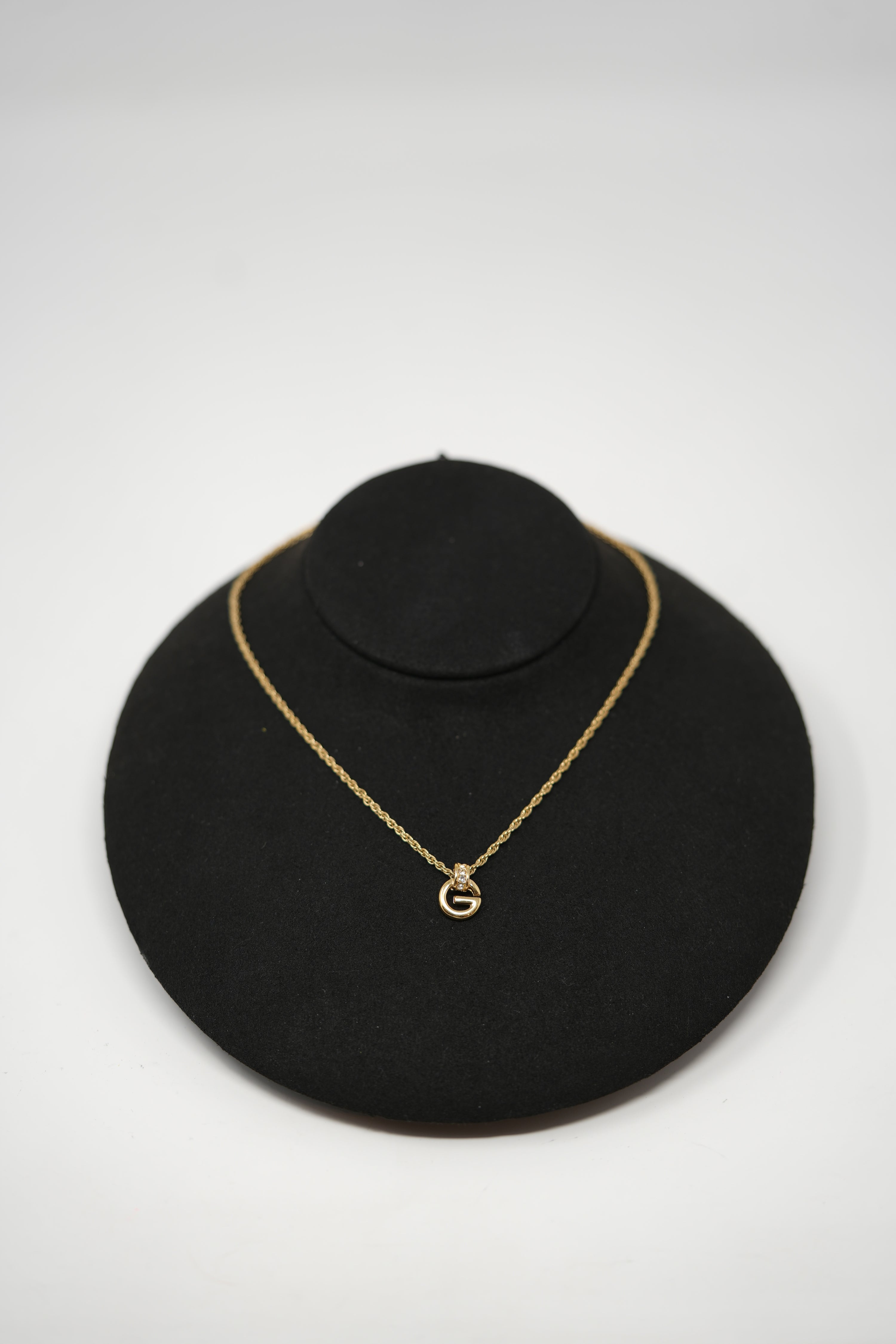 Givenchy G Rhinestone Necklace